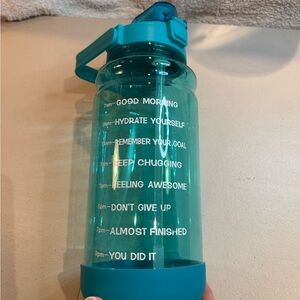 Teal Motivational Water Bottle, 64oz.